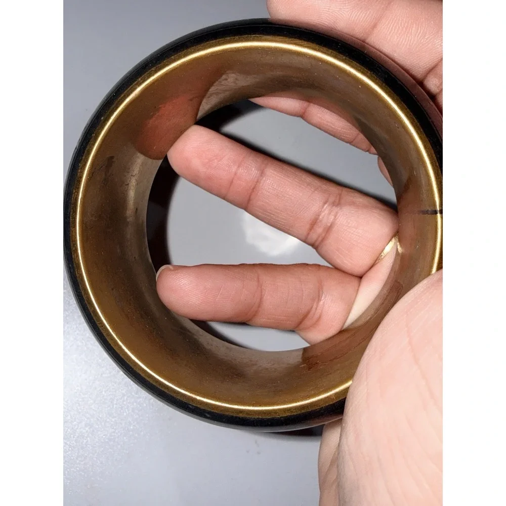 Vintage‎ Brass Etched Owl Design Wide Cuff Bracelet